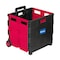 Bazic Products BAZIC Folding Cart on Wheels w/Lid Cover, 16 x 18 x 15in, Black/Red 2199 - alternate 2